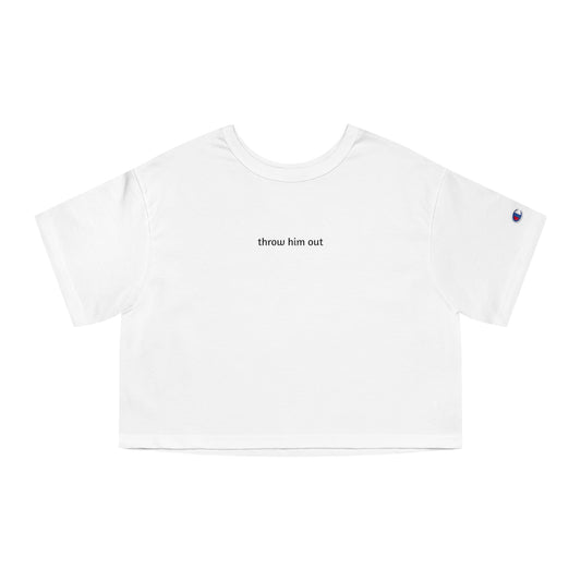 "men are trash" Champion Women's Heritage Cropped T-Shirt