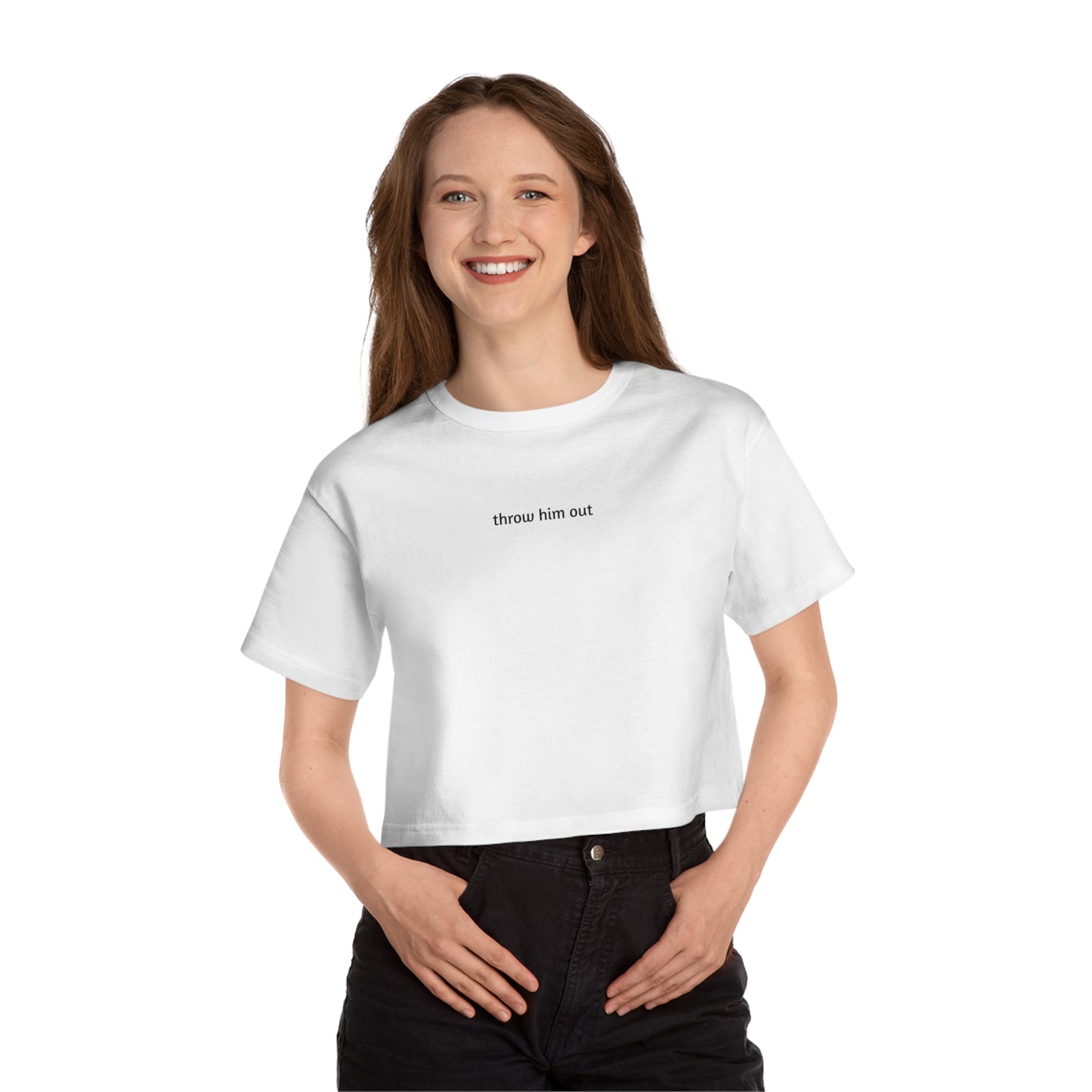 "men are trash" Champion Women's Heritage Cropped T-Shirt